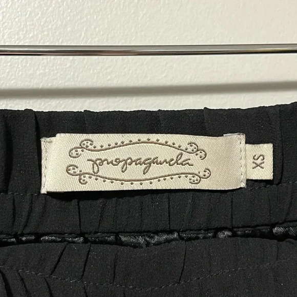 Propaganda Black  Lace Pull On Lined Shorts - Picture 5 of 10